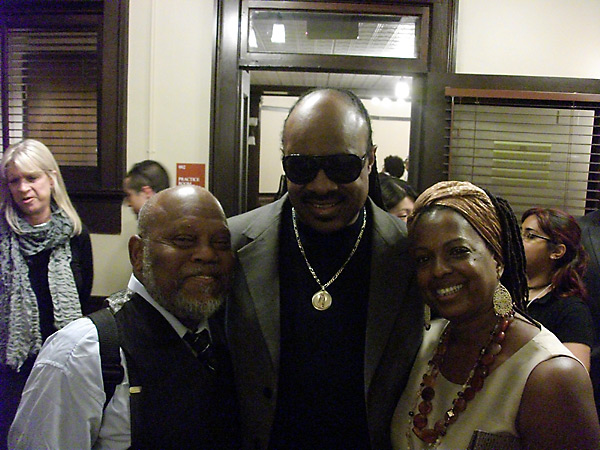 Marcus and Joan Belgrave with Stevie Wonder